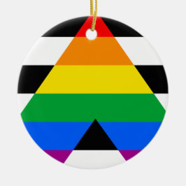 LGBTQ+ アライフラグ セラミックオーナメント