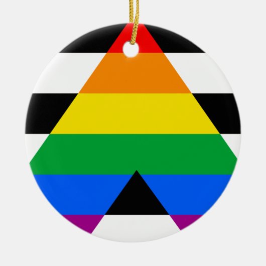 LGBTQ+ アライフラグ セラミックオーナメント (正面)