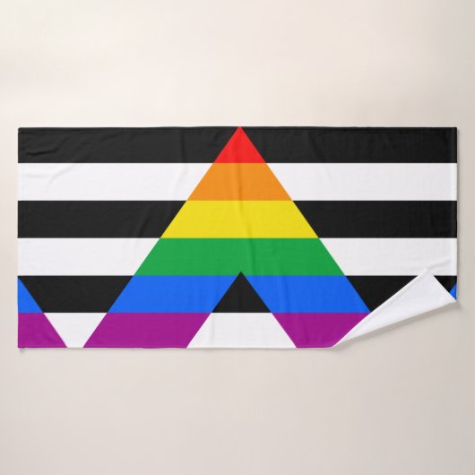 LGBTQ+ アライフラグ バスタオル (バスタオル)