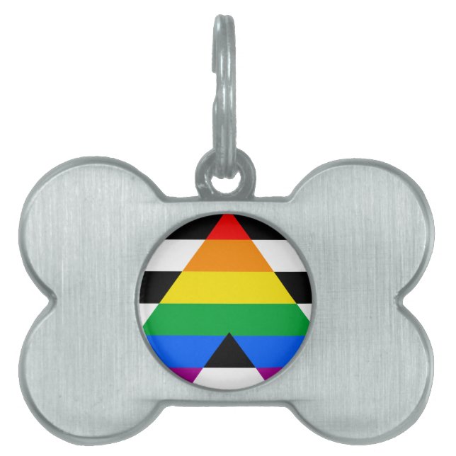 LGBTQ+ アライフラグ ペットネームタグ (正面)