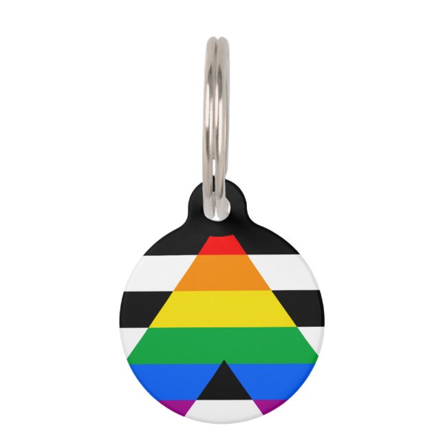 LGBTQ+ アライフラグ ペット　ネームタグ (正面)