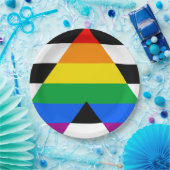 LGBTQ+ アライフラグ ペーパープレート (パーティー)