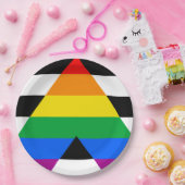 LGBTQ+ アライフラグ ペーパープレート (パーティー)