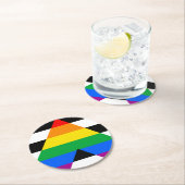 LGBTQ+ アライフラグ ラウンドペーパーコースター (インサイチュ)