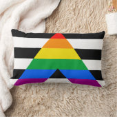 LGBTQ+ アライフラグ ランバークッション (ブランケット)