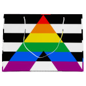 LGBTQ+ アライフラグ ラージペーパーバッグ (正面)