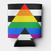 LGBTQ+ アライフラグ 缶クーラー (正面)
