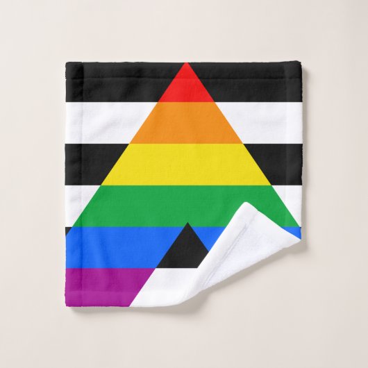 LGBTQ+ アライ フラッグ ウォッシュタオル (ウォッシュタオル)