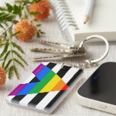 LGBTQ+ アライ フラッグ キーホルダー (正面右)
