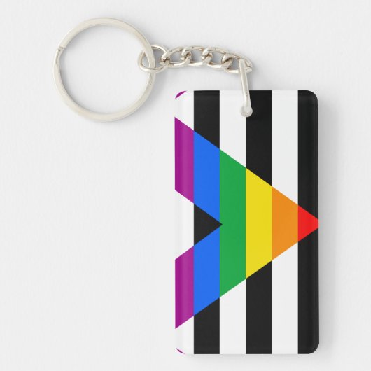 LGBTQ+ アライ フラッグ キーホルダー (正面)