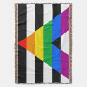 LGBTQ+ アライ フラッグ スローブランケット (正面縦)
