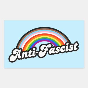 LGBTQ+アンチ – ファシスト 長方形シール