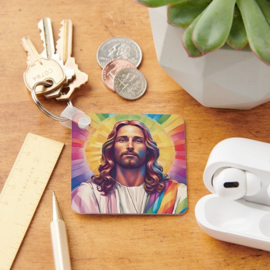 LGBTQ+イエスゲイプライド，レインボーイエス キーホルダー (デスク)