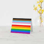 LGBTQ+インクルーシブプライド国旗 カード (黄色い花)