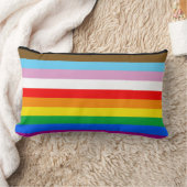 LGBTQ+インクルーシブプライド国旗 ランバークッション (ブランケット)