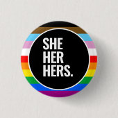 LGBTQ+インクルーシブプライド国旗 缶バッジ (正面)