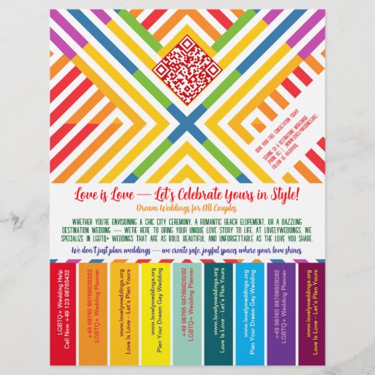 LGBTQ+ ウェディングプランナーフライヤー チラシ (正面)