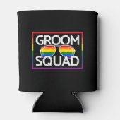 LGBTQ ウェディング ゲイ プライド お揃いの groom スクワッド 缶クーラー (裏面)