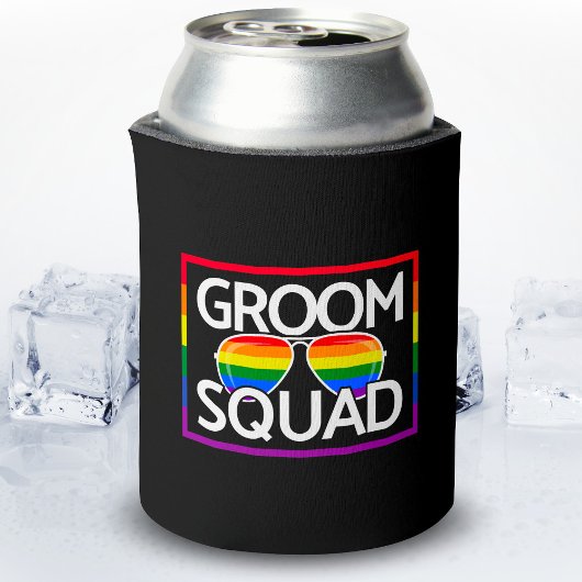 LGBTQ ウェディング ゲイ プライド お揃いの groom スクワッド 缶クーラー
