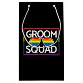 LGBTQ ウェディング ゲイ プライド マッチング グルームズメン スクワッド スモールペーパーバッグ (裏面)