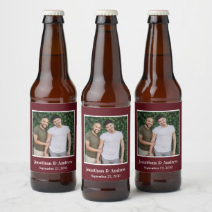 LGBTQ ウェディング フォト ビールラベル