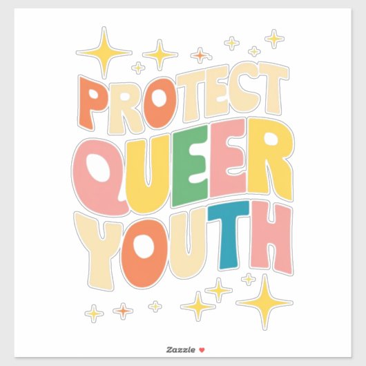 LGBTQ クィアの若者を守ろう トランスジェンダーの子供たちを守ろう シール (シート)