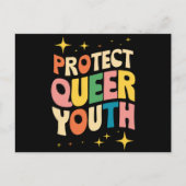 LGBTQ クィアの若者を守ろう トランスジェンダーの子供たちを守ろう ポストカード (正面)