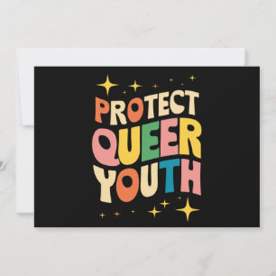 LGBTQ クィアの若者を守ろう トランスジェンダーの子供たちを守ろう 招待状
