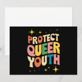 LGBTQ クィアの若者を守ろう トランスジェンダーの子供たちを守ろう 招待状 (正面/裏面)