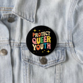 LGBTQ クィアの若者を守ろう トランスジェンダーの子供たちを守ろう 缶バッジ (インサイチュ)