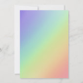 LGBTQ グラデーションレインボーミニマルモノグラムプライド 招待状 (裏面)