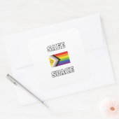 LGBTQ+ ゲイプライド アライ フラッグ スクエアシール (封筒)