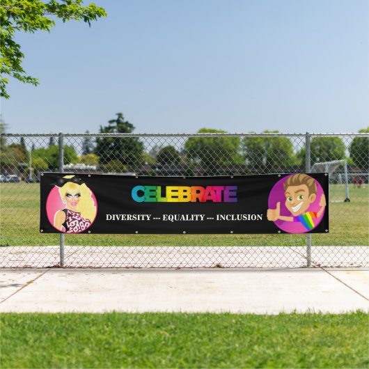 LGBTQ+ ゲイ・プライド・パレードイベントバナー 横断幕 (インサイチュ)