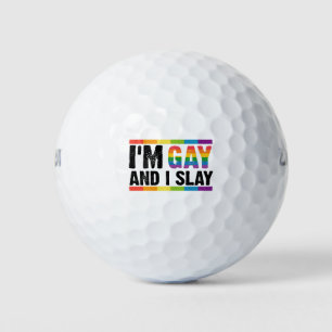 LGBTQ ゲイ プライド I'm Gay and I Slay ゴルフボール