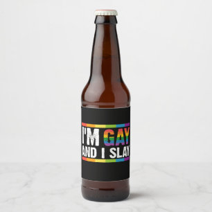 LGBTQ ゲイ プライド I'm Gay and I Slay ビールラベル