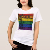 LGBTQ ゲイ レズビアン プライドマンス Tシャツ 誰でもキス (正面)
