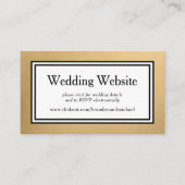 LGBTQ ゴールド モダン ウェディングウェブサイト 封入カード エンクロージャーカード (正面)