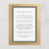 LGBTQ ゴールド モダン ウェディング 詳細 封入カード エンクロージャーカード (裏面)