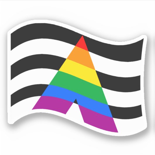 LGBTQ サポーター ステッカー シール (正面)