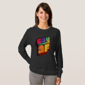 Lgbtq+サポートゲイAfハーフトーンエディション Tシャツ (正面フル)