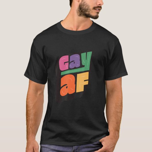 Lgbtq+サポートゲイAf Tシャツ (正面)