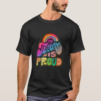 Lgbtq+サポート未来はプライドヴィンテージ1 Tシャツ