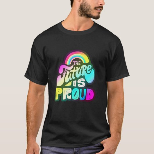 Lgbtq+サポート未来はプライド2 Tシャツ (正面)