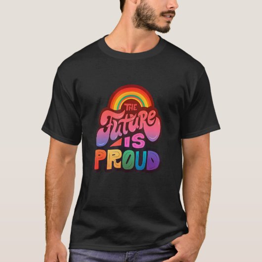 Lgbtq+サポート未来はプライド5 Tシャツ (正面)