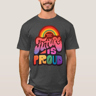 LGBTQ+サポート – 将来はプライド・プレミアム・コピー Tシャツ