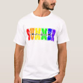 LGBTQ サマーバイブス | レインボープライド Tシャツ (正面)