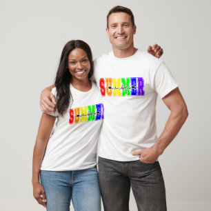 LGBTQ サマーバイブス   レインボープライド Tシャツ