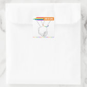 LGBTQ+ステッカー、愛は愛ステッカー、プライド スクエアシール (バッグ)