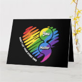LGBTQ セミコロン 自殺防止 メンタルヘルス カード (黄色い花)