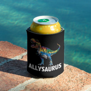 LGBTQ+ ダイナソー レインボーフラッグ Ally LGBT 缶クーラー